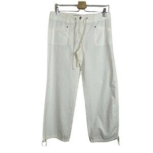 Sitwell Women's size‎ 4 Ivory Drawstring Hem Pants